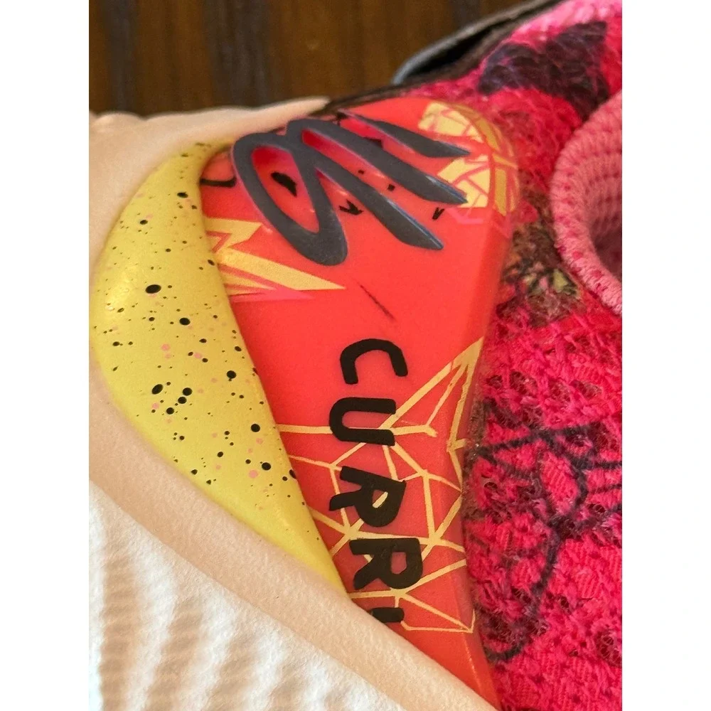 Under Armour Curry Flow 10 Kids 5.5Y Pink Excellent Unicorn Butterfly Girl Dad